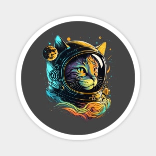 Astronaut Cat Space Cat Galaxy Kitten Magnet